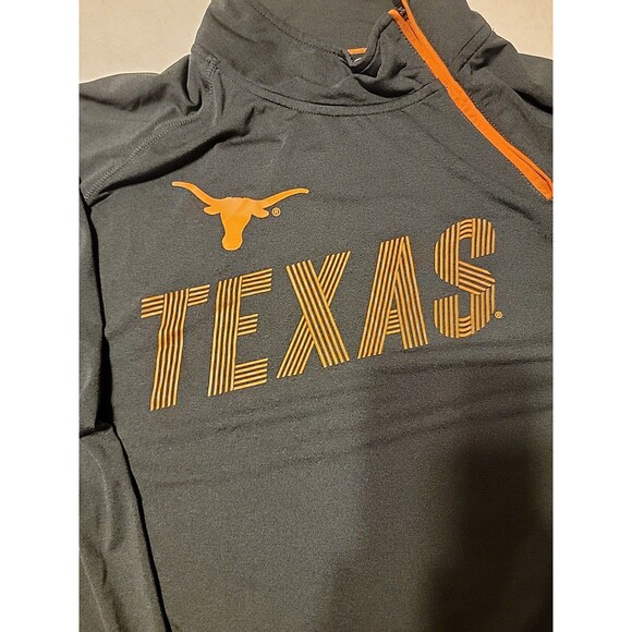 NCAA Texas Longhorns Long Sleeve XL Mens Circuit, Charcoal Orange 1/4 Zip - Picture 3 of 7